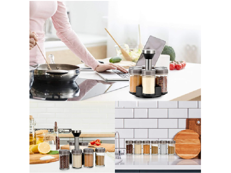 Organizador de Especias Giratorio 360° | Cocina Organizada y Moderna